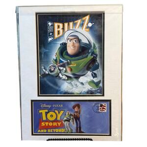 VTG USPS First Day Of Issue Stamp Photo Mat Toy Story Buzz Lightyear Pixar 2005